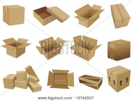 shipping box vector