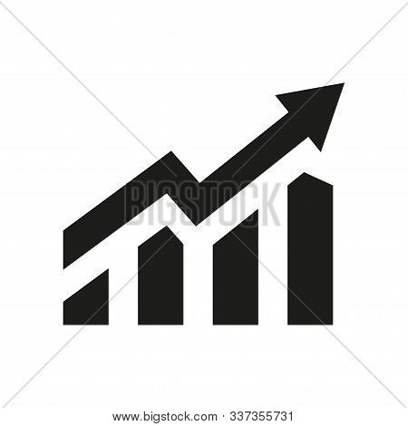 Profit Growing Icon. Isolated Vector Icon. Progress Bar. Growing Graph Icon Graph Sign. Chart Increa