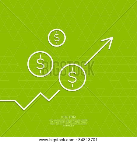 The graph shows the growth and profit.