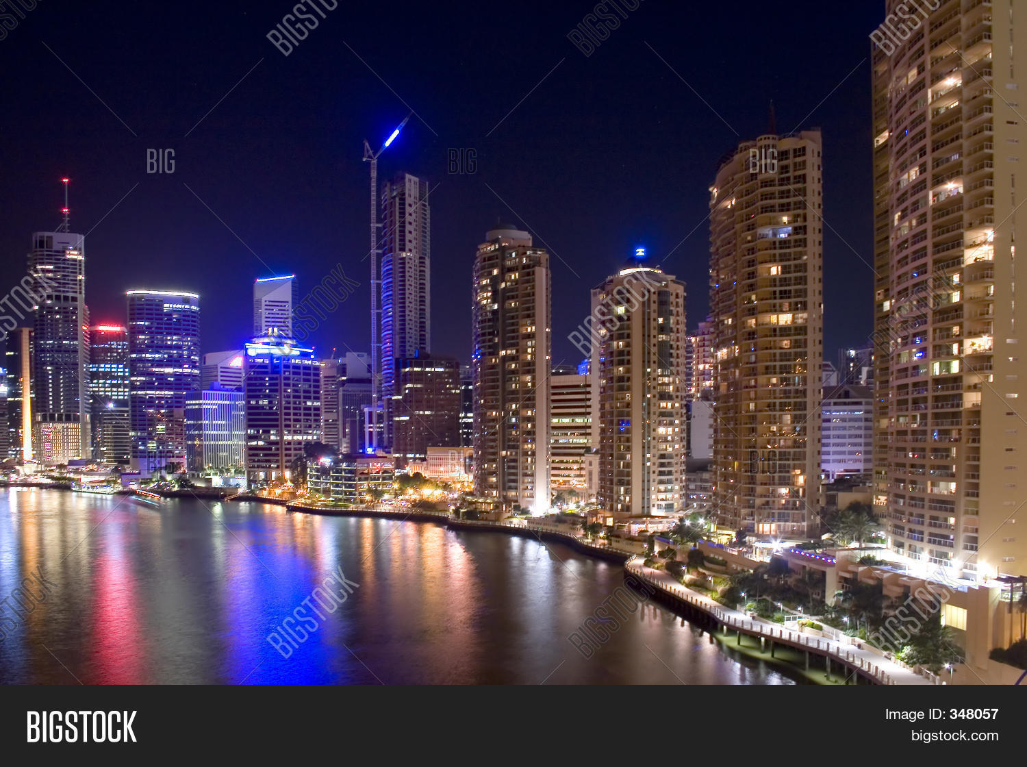 Brisbane City Night Image & Photo (Free Trial) | Bigstock