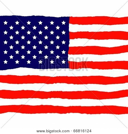 Grunge American Flag for Independence Day