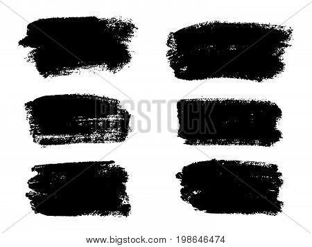 Vector Black Paint, Ink Brush Stroke, Brush, Line Or Texture. Dirty Artistic Design Element, Box, Fr