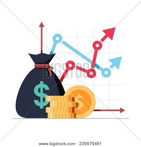 Income Increase Strategy. Financial High Return On Investment, Fund Raising Or Revenue Growth Intere