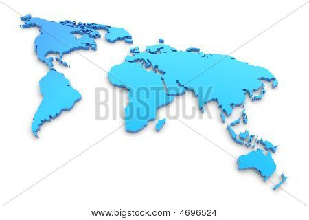 Blue World Map