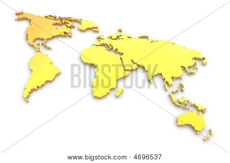 Golden World Map