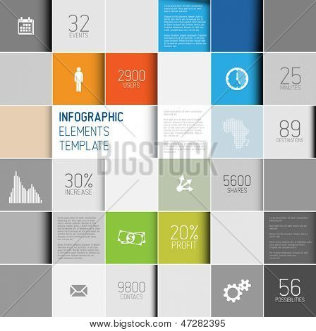 Vector abstract squares background illustration / infographic template with place for your content