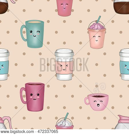 Seamless Repeating Pattern For Coffee Lovers