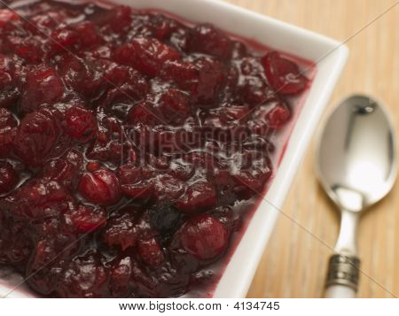 Schotel van Cranberry saus