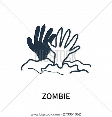 Zombie Icon Isolated On White Background. Zombie Icon Simple Sign. Zombie Icon Trendy And Modern Sym