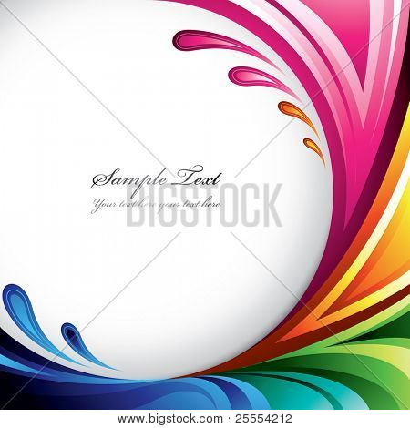 A splash of various colors - Background design for your text. Find more colorful illustrations in my portfolio