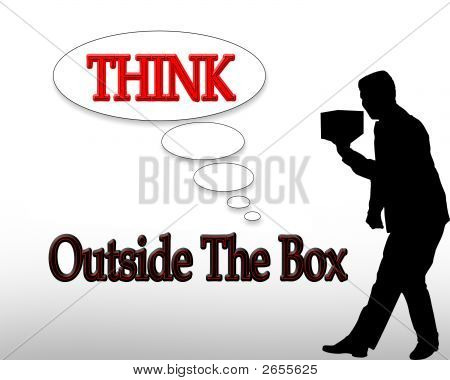 Business Slogan Think Outside The Box