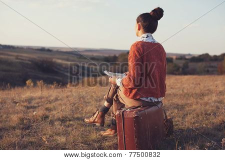 Fashionable Artist In The Mountain