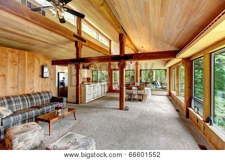 Log Cabin House Interior