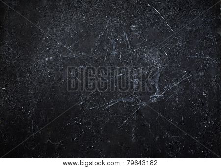 Abstract Black Background With Scratches. Vintage Grunge Background Texture, Elegant Monochrome Back