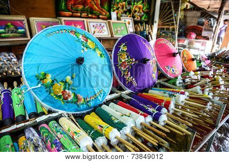 Colorful Handmade Umbrella For Sale