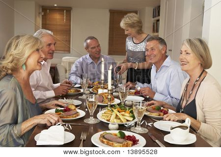 Friends At A Dinner Party