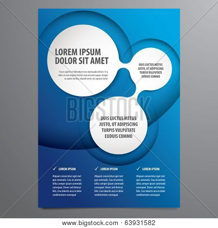 business flyer, brochure vector template