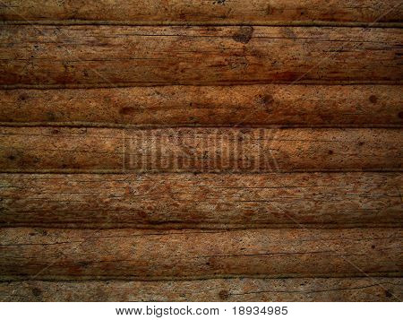 Old log wall Background