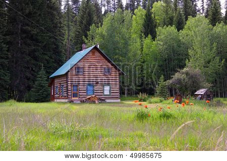 Beautiful log cabin in Montana near Glacier national park