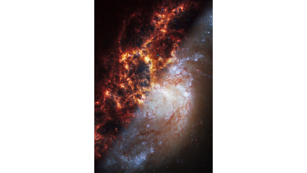 Mrequena:Webb and Hubble's Views of Spiral Galaxy NGC 1385 | Webb