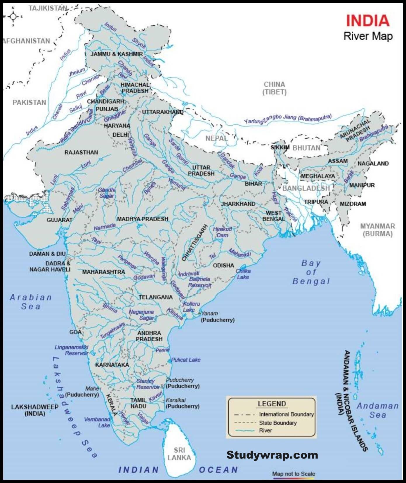 East Flowing Rivers In India Map Indian River Map India Map World ...