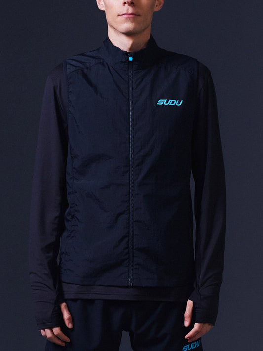 SUDU SRG 01 Run Gilet - Black/Blue Gilet