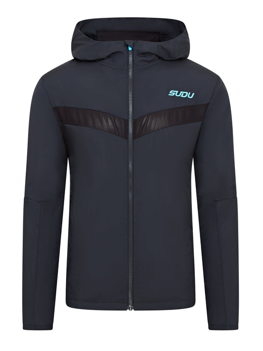 SUDU SRJ L 01 Run Lightweight Jacket - Black/Light Blue XS Jacket