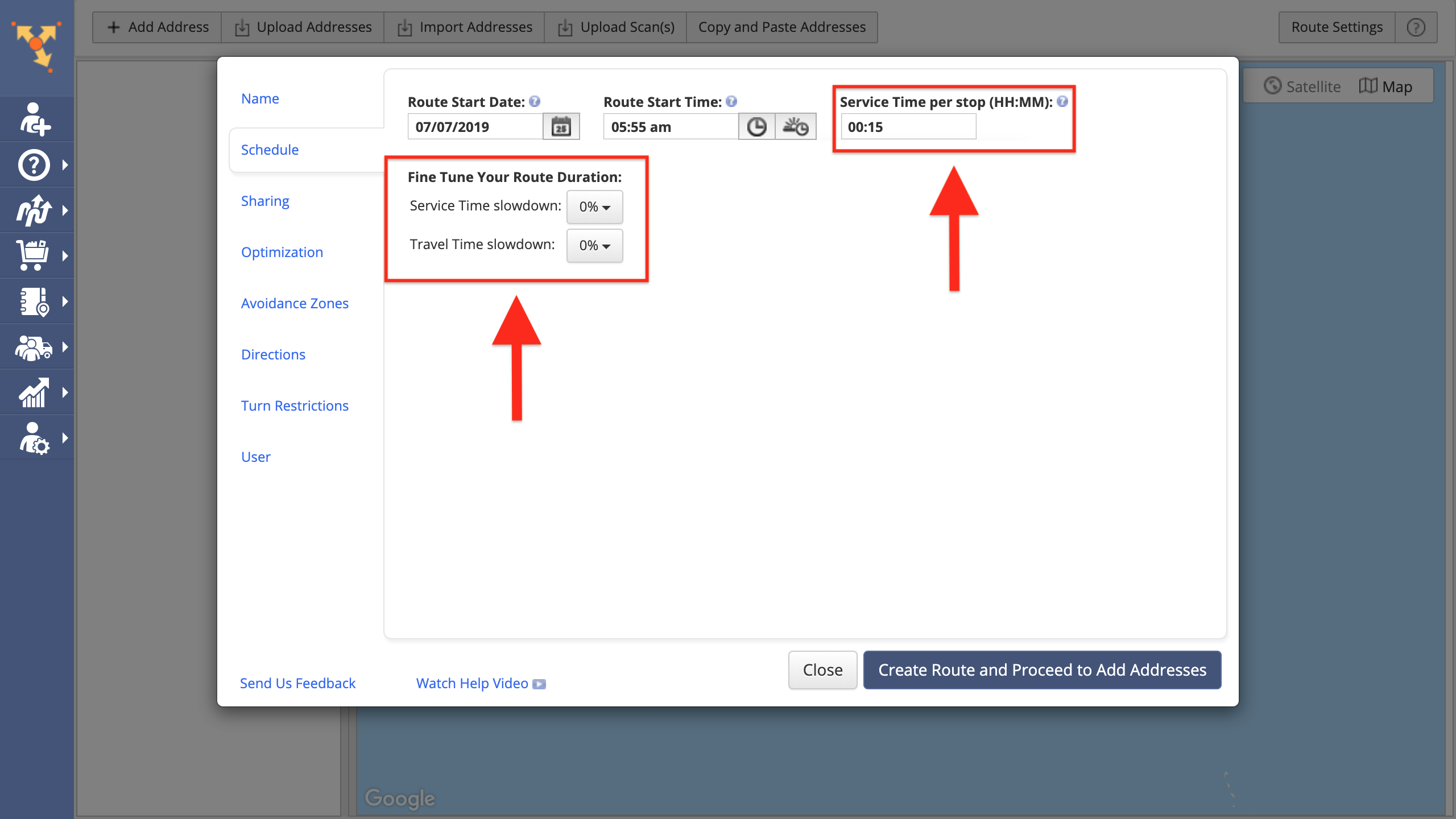 Showing how to adjust the travel time to account for heavy traffic