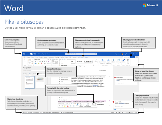 Word 2016 -pikaopas (Windows)