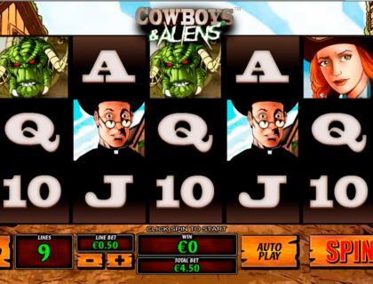 cowboys and aliens playtech casino slot spel 